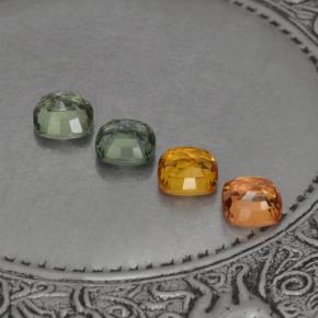 Zaffiro naturale multicolore da 2,59 ct, taglio a cuscino, VVS-VS