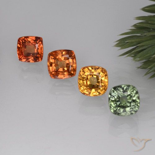 Zaffiro naturale multicolore da 2,81 ct, taglio a cuscino, VVS-VS