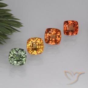 Zaffiro naturale multicolore da 2,81 ct, taglio a cuscino, VVS-VS