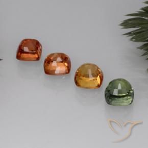 Zaffiro naturale multicolore da 2,81 ct, taglio a cuscino, VVS-VS
