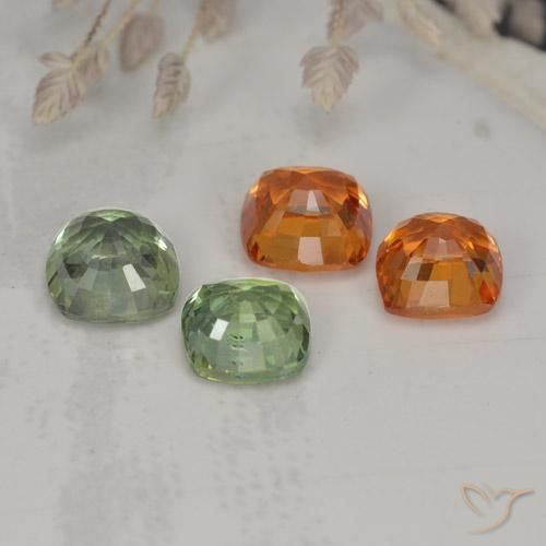 Zaffiro naturale multicolore da 2,54 ct, taglio a cuscino, VVS-VS