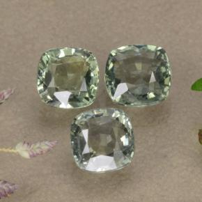 Zaffiro naturale verde da 2,27 ct, taglio a cuscino, VVS-VS
