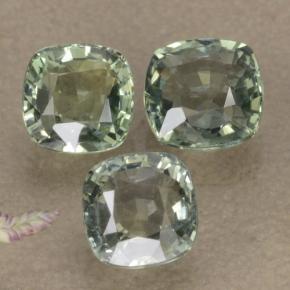 Zaffiro naturale verde da 2,27 ct, taglio a cuscino, VVS-VS