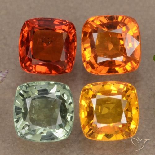 Zaffiro naturale multicolore da 2,76 ct, taglio a cuscino, VVS-VS