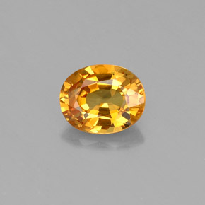 Zaffiro naturale giallo da 0,74 ct, taglio ovale, VVS