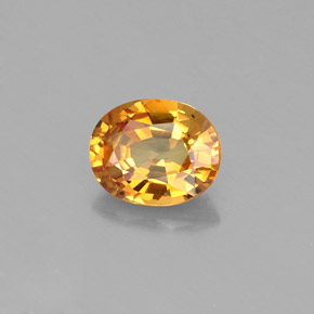 Zaffiro naturale giallo da 0,74 ct, taglio ovale, VVS