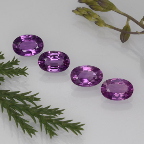 Zaffiro naturale porpora da 2,23 ct, taglio ovale, VVS-VS