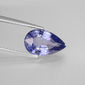 Zaffiro naturale blu da 2,60 ct, taglio a pera, VVS-VS