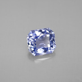 Zaffiro naturale blu da 2,44 ct, taglio smeraldo, VS