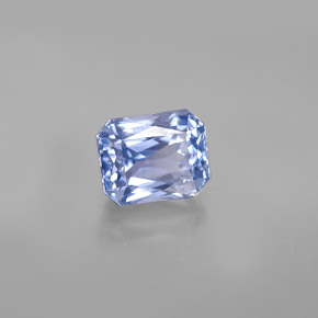 Zaffiro naturale blu da 2,38 ct, taglio smeraldo, VS
