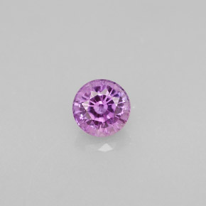 Zaffiro naturale viola da 0,58 ct, taglio rotondo, VS