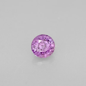 Zaffiro naturale viola da 0,58 ct, taglio rotondo, VS