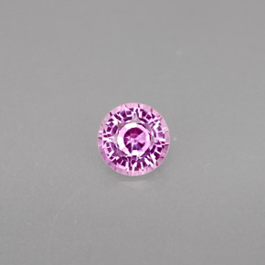 Zaffiro naturale viola da 0,46 ct, taglio rotondo, VS