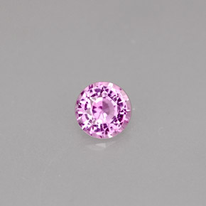Zaffiro naturale viola da 0,46 ct, taglio rotondo, VS
