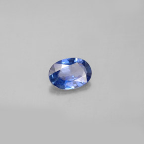 Zaffiro naturale blu da 0,77 ct, taglio ovale, VS