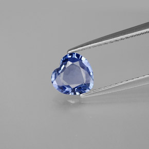 Zaffiro naturale blu da 0,93 ct, a forma di cuore, VVS-VS