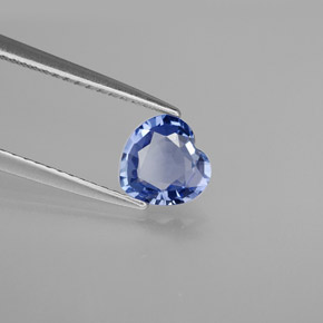 Zaffiro naturale blu da 0,93 ct, a forma di cuore, VVS-VS