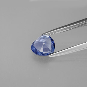Zaffiro naturale blu da 0,93 ct, a forma di cuore, VVS-VS