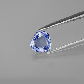 Zaffiro naturale blu da 0,78 ct, a forma di cuore, VVS-VS