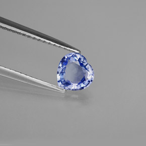 Zaffiro naturale blu da 0,78 ct, a forma di cuore, VVS-VS