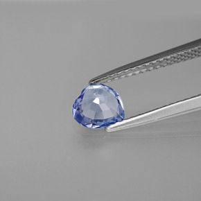 Zaffiro naturale blu da 0,78 ct, a forma di cuore, VVS-VS