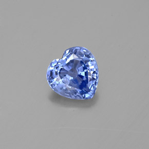 Zaffiro naturale blu da 0,92 ct, a forma di cuore, VS-SI