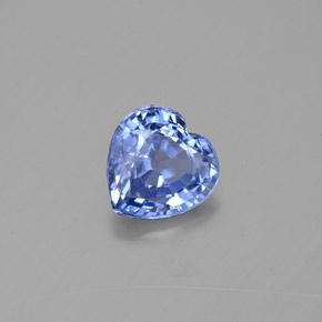 Zaffiro naturale blu da 0,92 ct, a forma di cuore, VS-SI