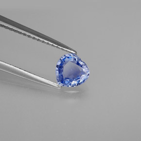 Zaffiro naturale blu da 0,71 ct, a forma di cuore, VVS-VS