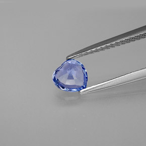 Zaffiro naturale blu da 0,71 ct, a forma di cuore, VVS-VS