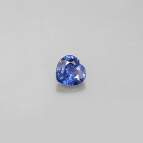 Zaffiro naturale blu da 0,44 ct, a forma di cuore, VS