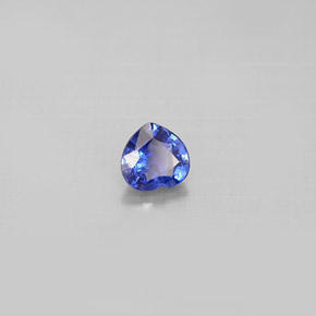 Zaffiro naturale blu da 0,44 ct, a forma di cuore, VS