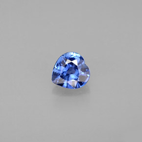 Zaffiro naturale blu da 0,39 ct, a forma di cuore, VS