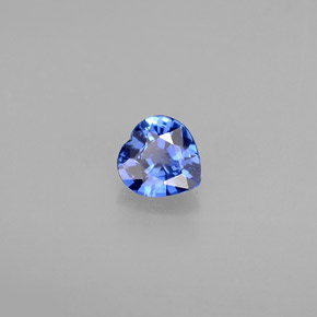 Zaffiro naturale blu da 0,39 ct, a forma di cuore, VS