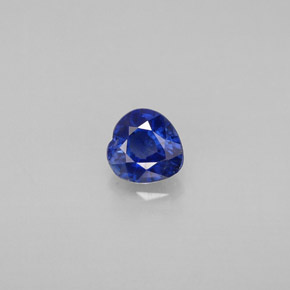 Zaffiro naturale blu da 0,43 ct, a forma di cuore, VS