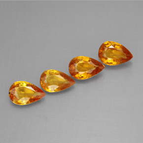 Zaffiro naturale giallo da 1,95 ct, taglio a pera, VS
