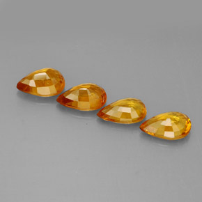 Zaffiro naturale giallo da 1,95 ct, taglio a pera, VS