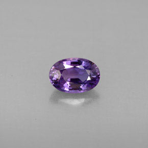 Zaffiro naturale viola da 0,67 ct, taglio ovale, VS
