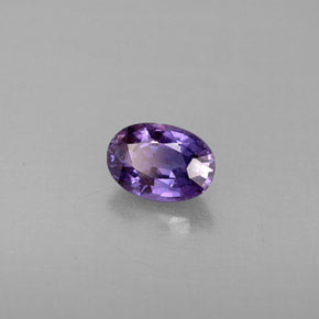 Zaffiro naturale viola da 0,67 ct, taglio ovale, VS