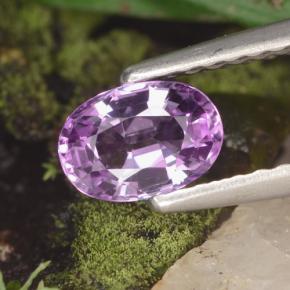 Zaffiro naturale viola da 0,60 ct, taglio ovale, VVS-VS