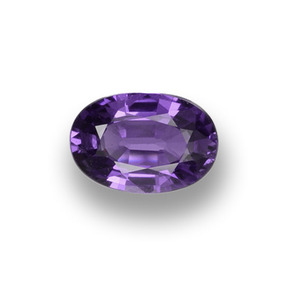 Zaffiro naturale viola da 0,52 ct, taglio ovale, VS
