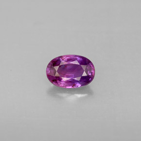 Zaffiro naturale viola da 0,60 ct, taglio ovale, VS-SI