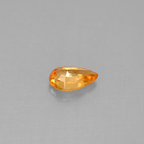 Zaffiro naturale arancione da 0,50 ct, taglio a pera, VS