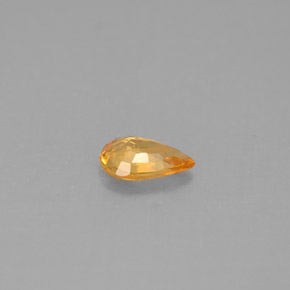 Zaffiro naturale giallo da 0,37 ct, taglio a pera, VS