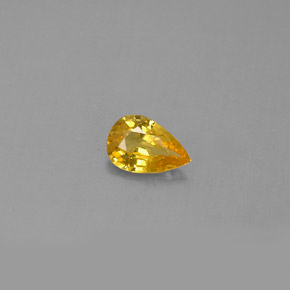 Zaffiro naturale giallo da 0,44 ct, taglio a pera, VVS-VS
