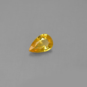 Zaffiro naturale giallo da 0,44 ct, taglio a pera, VVS-VS