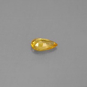 Zaffiro naturale giallo da 0,44 ct, taglio a pera, VVS-VS