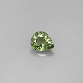 Zaffiro Verde naturale da 0.77 ct, Forma a pera, VS
