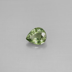 Zaffiro Verde naturale da 0.77 ct, Forma a pera, VS
