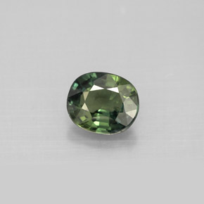 Zaffiro naturale verde da 0,94 ct, taglio ovale, VS