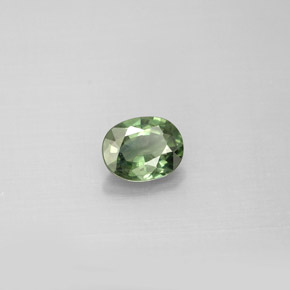 Zaffiro naturale verde da 0,76 ct, taglio ovale, VS
